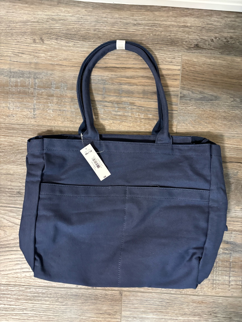 Joe Fresh Navy Canvas Tote with Front Pocket